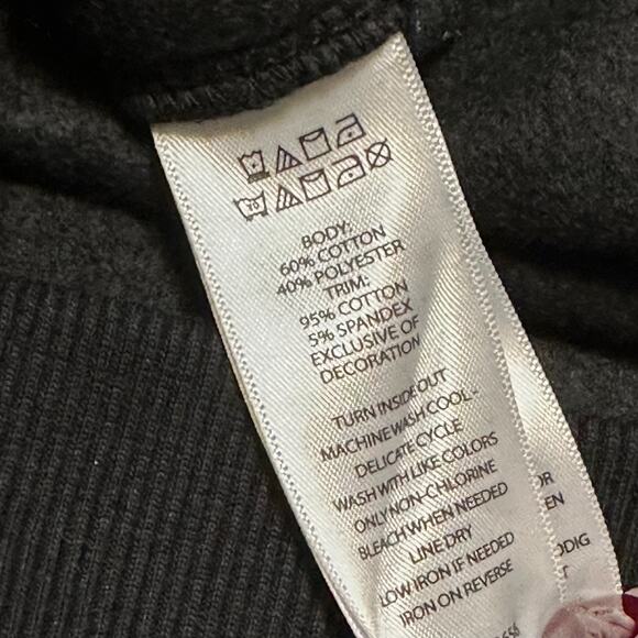 Cupcakes And Cashmere Black Rhinestone Sweatshirt Size L Embellished Sparkle NWT - Picture 7 of 7